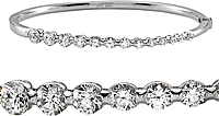 18k White Gold 1.98ct Graduated Diamond Bracelet