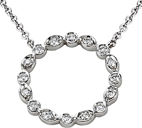 18k White Gold .35ct Diamond Infinity Pendant