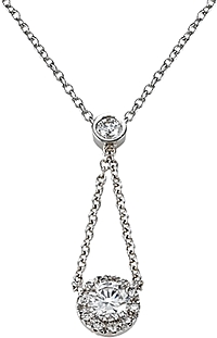 18k White Gold .51ct Diamond Laritt Necklace