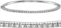 18k White Gold .70ct Diamond Bangle Bracelet