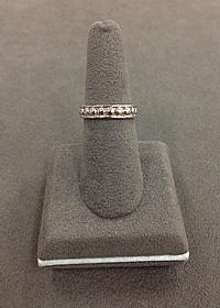 18k White Gold Beaded Ring