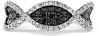 18k White Gold Black & White Diamond Ring