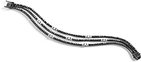 18k White Gold/ Black Rhodium Diamond Bracelet- 6.75tcw