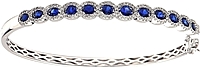 18k White Gold Diamond & Sapphire- 2.02cts