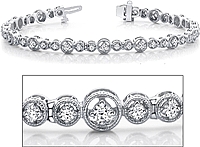 18k White Gold Diamond Bracelet - 1.75ct tw