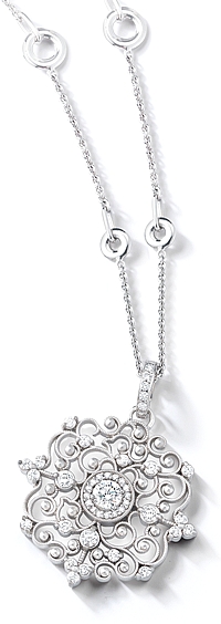18k White Gold Diamond Necklace