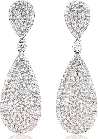 Pave diamond drop earrings 2025