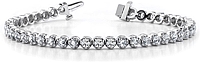 18k White Gold Three-Prong Diamond Tennis Bracelet - 4.60ct tw