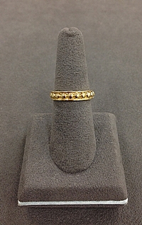18k Yellow Gold Beaded Ring