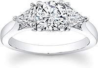 3-Stone Trillion Diamond Engagement Ring