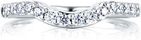 A.Jaffe Contoured Pave Diamond Wedding Band