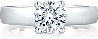 A.Jaffe French Solitaire Diamond Engagement Ring
