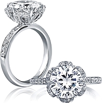 A.Jaffe Pave Diamond Engagement Ring