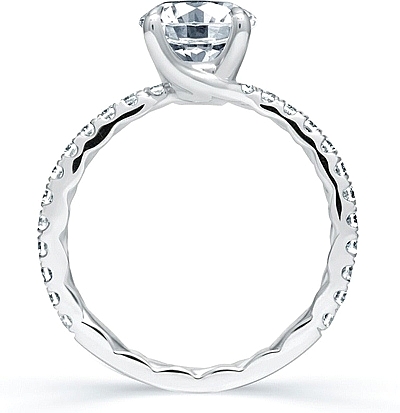 A.Jaffe Pave Diamond Engagement Ring ME1850Q-183