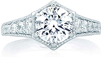 A.Jaffe Pave Diamond Engagement Ring