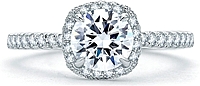 A.Jaffe Pave Halo Diamond Engagement Ring