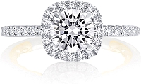 A.Jaffe Pave Halo Diamond Engagement Ring