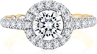 A.Jaffe Pave Halo Diamond Engagement Ring