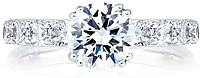 A.Jaffe Prong Set Round Brilliant Cut Diamond Engagement Ring