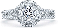 A.Jaffe Split Shank Diamond Engagement Ring