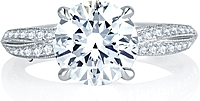 A.Jaffe Twist Shank Diamond Engagement Ring