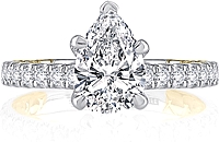 A.Jaffe Two-Tone Pave Diamond Engagement Ring