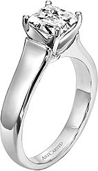 Art Carved Solitaire Diamond Engagement Ring