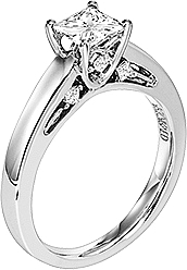 Art Carved Solitaire Engagement Ring