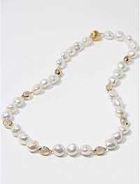 Assael Keshi Baroque Pearl & Moonstone Necklace- 20"