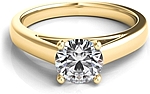 This image shows the setting with a 1.00ct round brilliant cut center diamond. The setting can be ordered to accommodate any shape/size diamond listed in the setting details section below.
