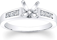 Channel Set Diamond Engagement Ring