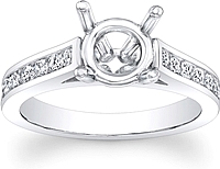 Channel Set Diamond Engagement Ring