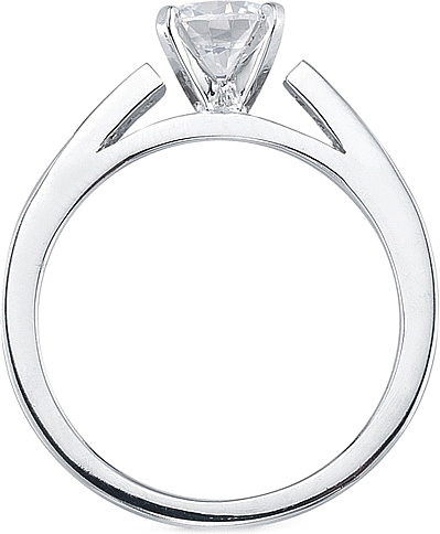 Cathedral Princess Cut Chanel-Set Diamond Engagement Ring US3017