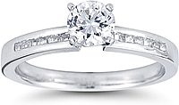 Channel-Set Princess Cut Diamond Engagement Ring