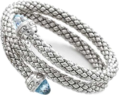 Chimento Sterling Silver Double Wrap Bracelet 1bq0812w35