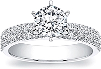 Coast Diamond 3-Row Diamond Engagement ring