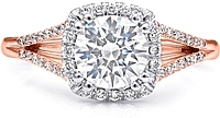 Coast Rose Gold Split Shank Diamond Engagement Ring