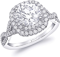 Coast Twist Shank Diamond Engagement Ring