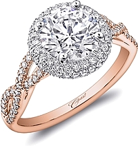 Coast Twist Shank Diamond Engagement Ring