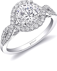 Coast Twist Shank Diamond Engagement Ring