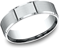 Comfort Fit Beveled Edge Wedding Band-6mm