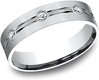 Comfort Fit Diamond Wedding Band- 6mm