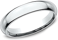 Comfort Fit High Dome Wedding Band-4mm