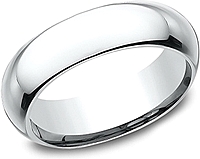 Comfort Fit High Dome Wedding Band-6mm