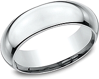 Comfort Fit High Dome Wedding Band-7mm