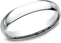 Comfort Fit High Polished Wedding Band- 3mm