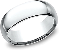Comfort Fit High Polished Wedding Band- 8mm