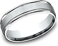 Comfort Fit Satin Finish Wedding Band-6mm