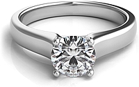 Contoure Diamond Solitaire Engagement Ring