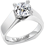 Shown with a 1.50ct round brilliant cut diamond. This setting can accommodate any shape/size diamond listed in the details section below.